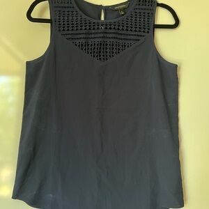 Banana Republic Navy Tank Top with Lace Detail